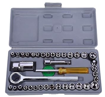 Aiwa 40 Pcs (Including Box) Combination Socket Wrench Tool Set 40 Pcs Screwdriver Set