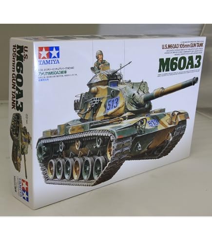 Amazon.com: Tamiya 300035140 – 1: 35 US Combat Tank M60 A3 105 mm