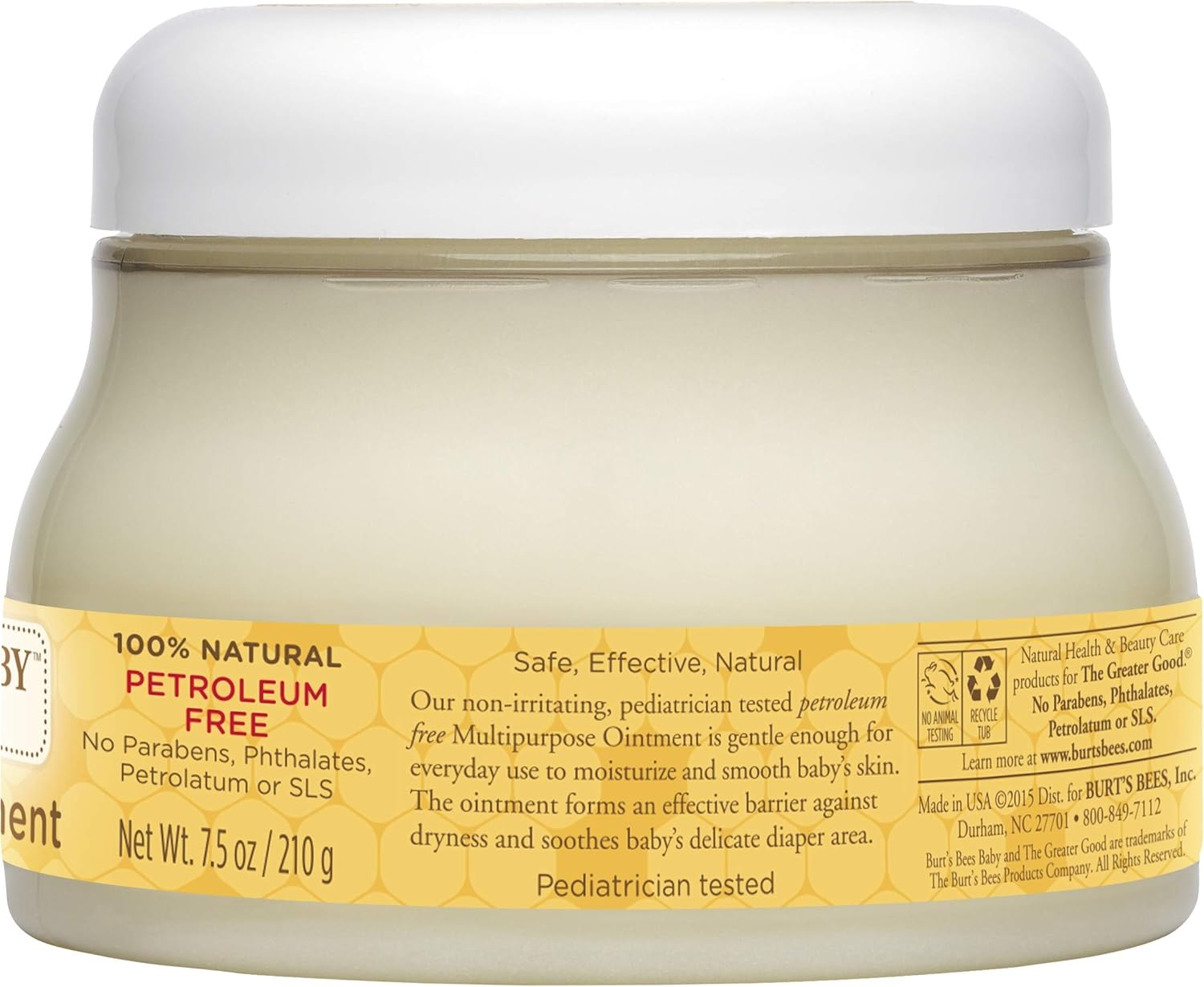Burt's Bees Baby 100% Natural Multipurpose Ointment, Face & Body Baby Ointment – 7.5 Ounce Tub: Health & Personal Care