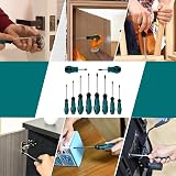 YUFANYA 10Pcs Screwdriver Set Magnetic CRV Heavy Duty 5 Flat 5 Phillips Carry view 8