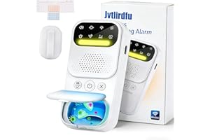 Children's Unisex Bedwetting Alarm - High-Sensitivity Wireless Sensor, Sound/Vibration Alerts + Soft Night Light, Compact Eas