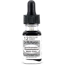 (未使用･未開封品)　Dr. Ph. Martin&#39;s Synchromatic Transparent Water Color 0.5 oz Medium Gray (12) 60wa65s Synchromatic Transparent Water Color, 0.5 oz, Stone Gray (31