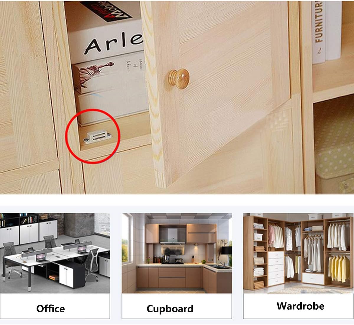 Magnetic Door Catch,Yueser 7 Pack Small Magnetic Door Catches and 3 Pack Large Heavy Duty Magnetic Door Catches with Single Plate and Screws for Home Furniture Wardrobe Kitchen - Image 5