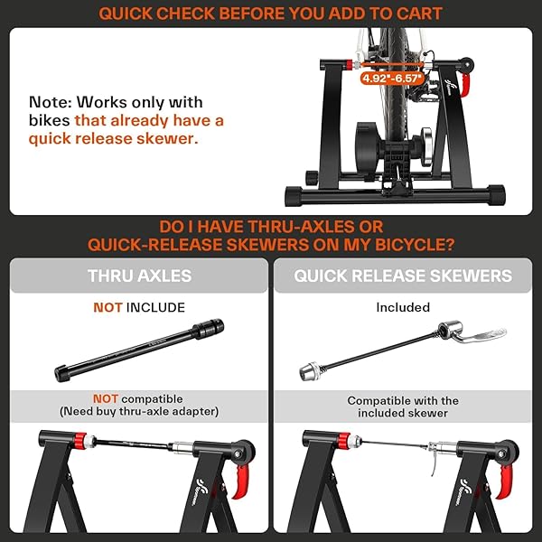 SPORTNEER BIKE TRAINER – MAGNETIC STATIONARY BIKE STAND FOR 26-28″ & 700C WHEELS – ADJUSTABLE 6 LEVEL RESISTANCE BIKE TRAINER STAND FOR INDOOR RIDING WITH QUICK RELEASE LEVER & FRONT WHEEL RISER BLOCK