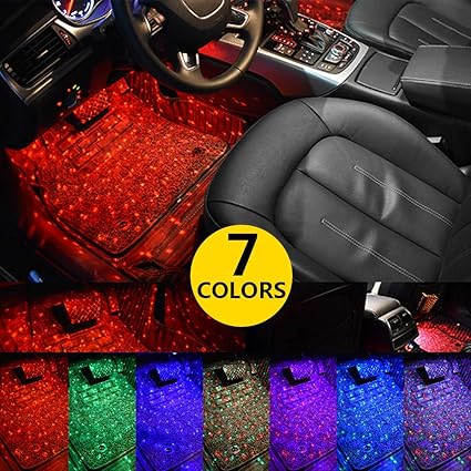 Amazon Co Jp アンダーネオン フットランプ 車のインテリア用ledライト 車の雰囲気ライト Usbプラグインスター車 のカーペット用雰囲気ライトrgb多色led装飾アクセサリー カラフル ホーム キッチン