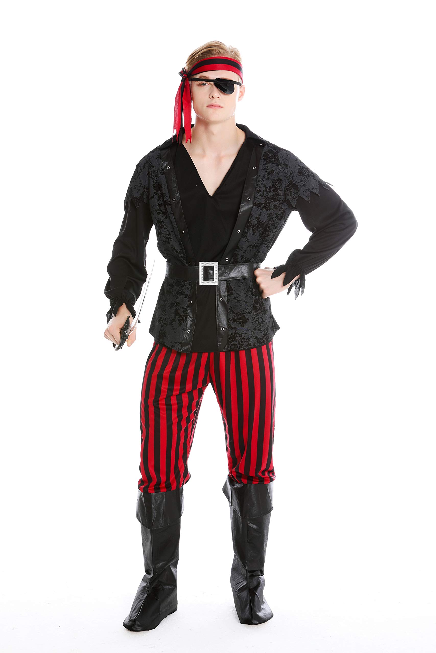 dressmeup - M-0162-S costume Halloween Fancy Dress men carnival pirate buccaneer corsair size S/M