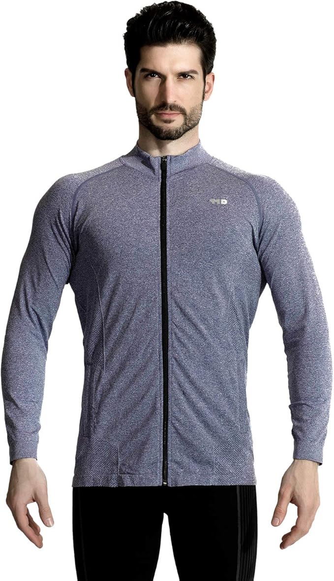 +MD Men's Track Jacket Lightweight FullZip Active