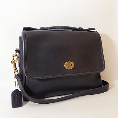 Amazon コーチ オールドコーチ 2way ショルダーバッグ ハンドバッグ レザー ブラック ターンロック 中古 Coach コーチ ショルダーバッグ