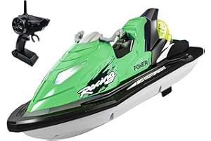IOKUKI RC Boats for Kids & Adults, Remote Control Boat for Pools & Lakes - Green