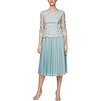 Amazon.com: Alex Evenings Women's Plus Size Tea Length Lace Mock Dress, Ice Sage, 16W : Clothing, Shoes & Jewelry Amazon.com: Alex Evenings Women's Plus Size Tea Length Lace Mock Dress, Ice Sage, 16W : Clothing, Shoes & Jewelry