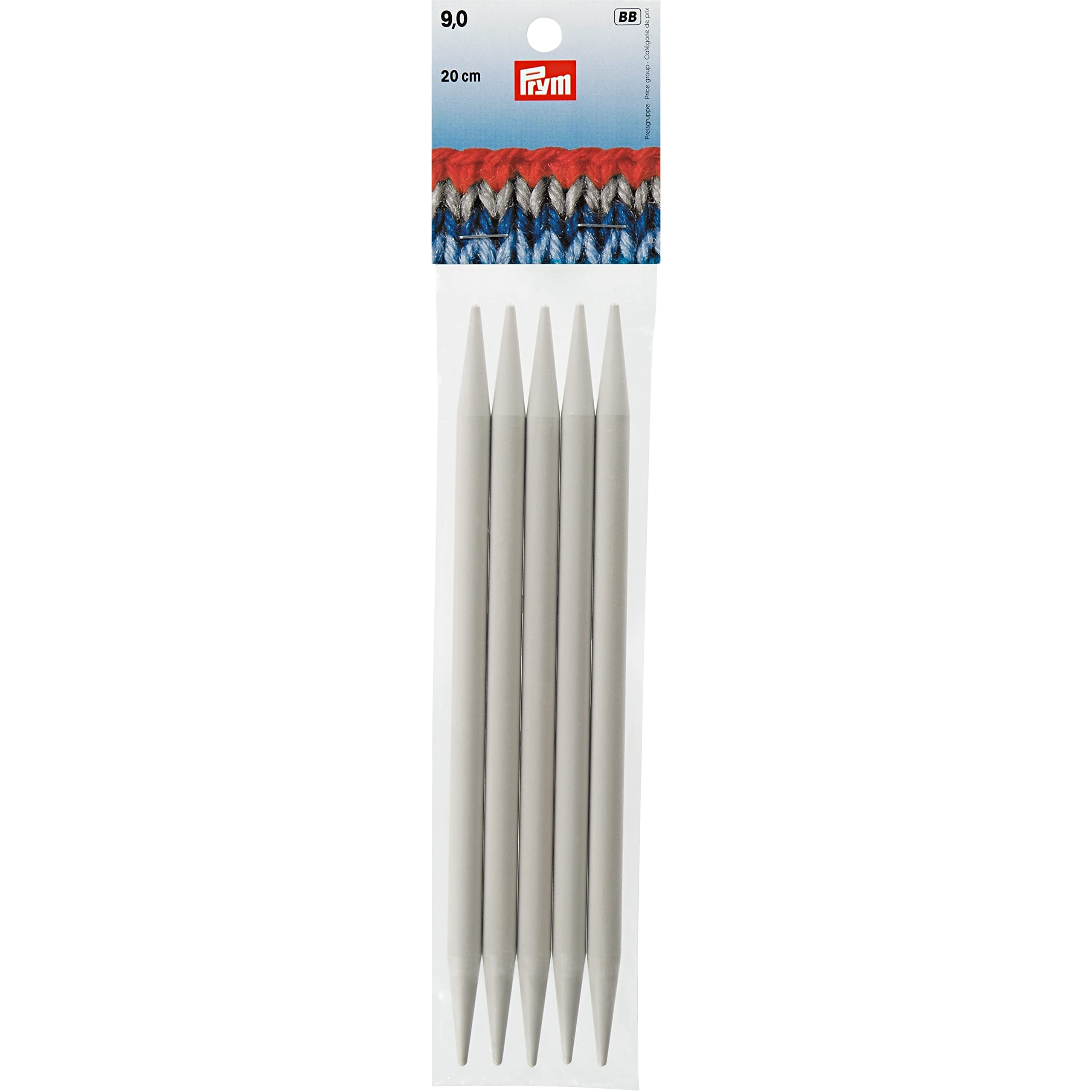 Prym - Prym Plastic (20cm, 9.00mm) Double-Pointed Needles Set - 5 Needles