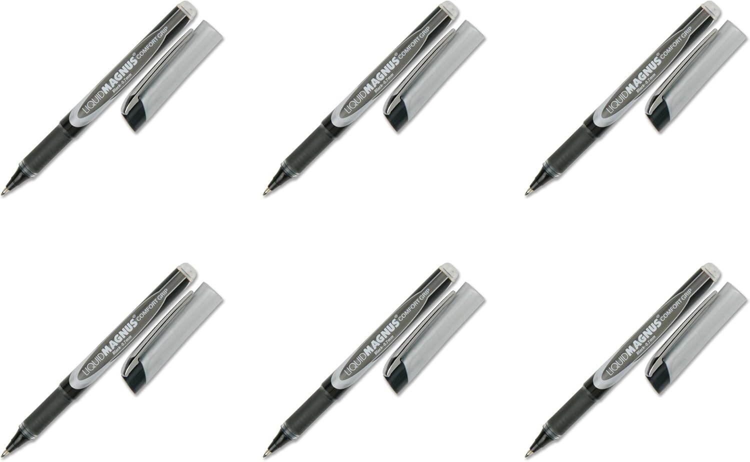 SKILCRAFT 7520015877791 Fine Point Liquid Magnus Comfort Grip Roller Ball Pen, 0.7mm Size