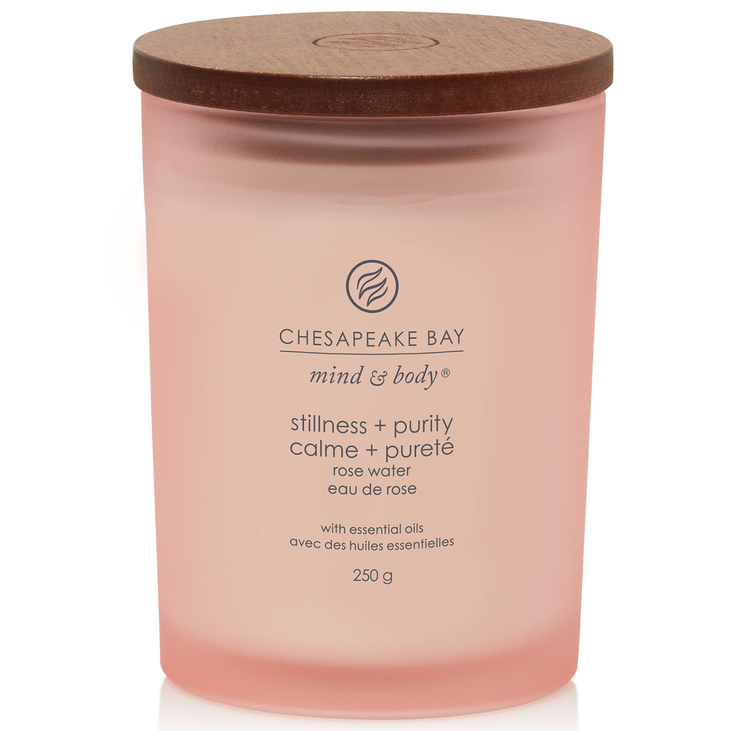Chesapeake Bay Scented Candle | Stillness + Purity (Rose Water) Medium Tumbler Aromatherapy Candle | Burn Time: Up to 57 Hours | Mind & Body Collection | Gifts for Women