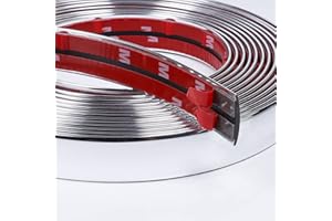 SBWLKJ 22FT Automotive Chrome Trim Molding 1"(25mm) Wide Car Side Moldings(Self Adhesive) UV Protected Scratch-Proof for All Vehicles Body Door Window Bumper