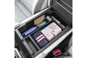EDBETOS Center Console Organizer Tray Compatible with Nissan Pathfinder Accessories 2022 2023 2024 R53 Interior Secondary Armrest Storage Glove Box Divider ABS Material, Blue Trim