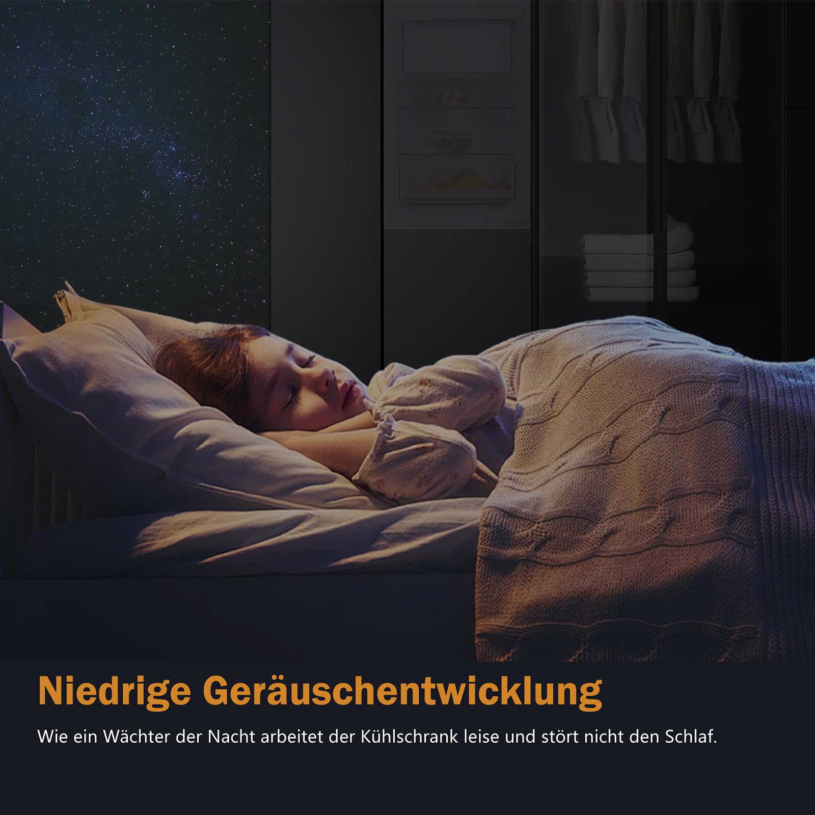 Einbaukühlschrank mit gefrierfach 88cm Einbau kühlschrank 118 L | ( 16L Gefrierfach + 102L Kühlschrank ) | Energieeffizient | Leise | 2 hat,1 schubladen | Einfach zu reinigen | Wechselbaren Türsc 5