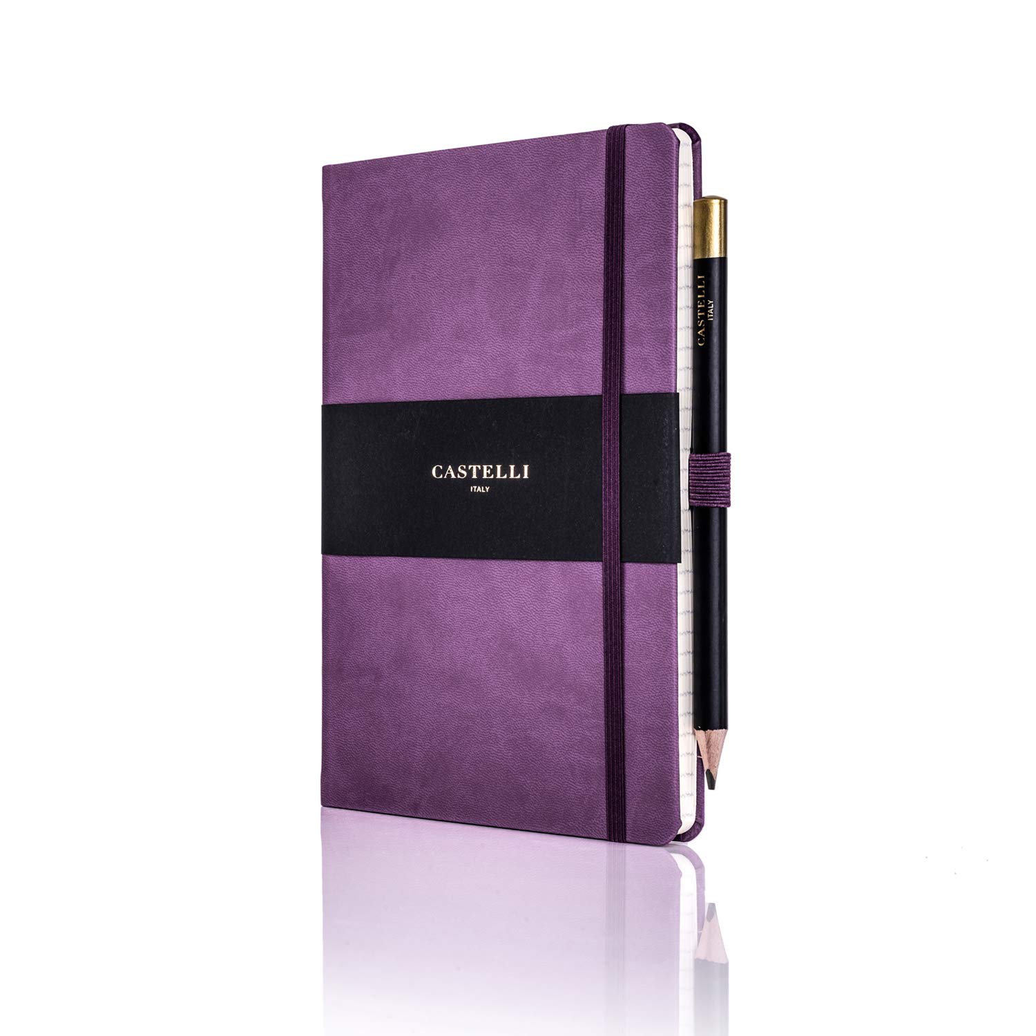 Castelli RQ24/25-477 Medium Lined Ruled Tucson Notebook - Purple
