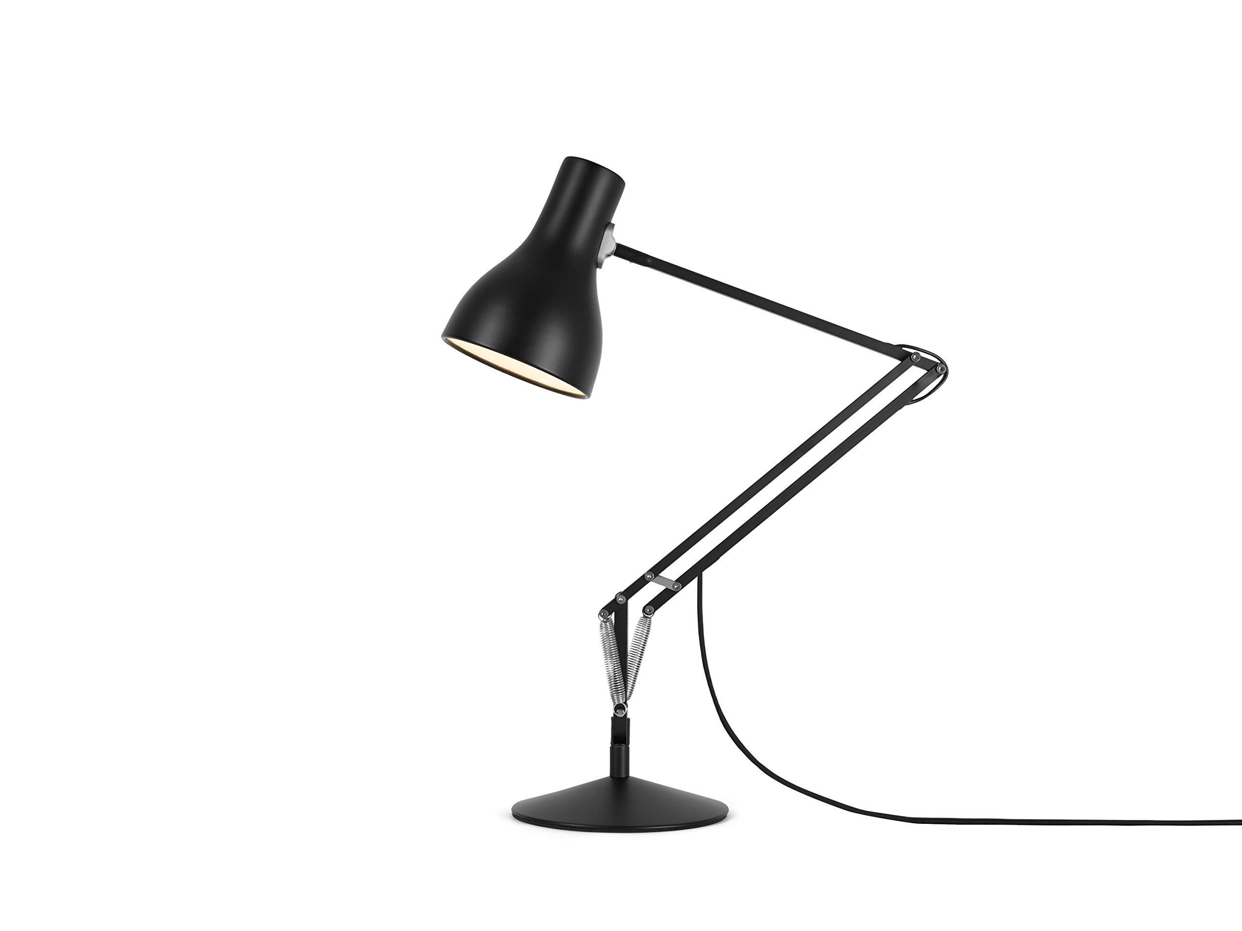 Anglepoise Type 75 Desk Lamp, Aluminium, Jet Black