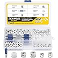 Cam Locks, 100 Pcs Eccentric Wheels Cam Locks for Furniture Connecting Cam Lock Fittings, 3 in 1 Cam Connector Bolt Fittings Fasteners Hardware Parts Nut & Bolt Assortment Sets