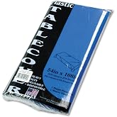 Tablemate Table Set Rectangular Table Cover, Heavyweight Plastic, 54" X 108", Blue, 6/pack