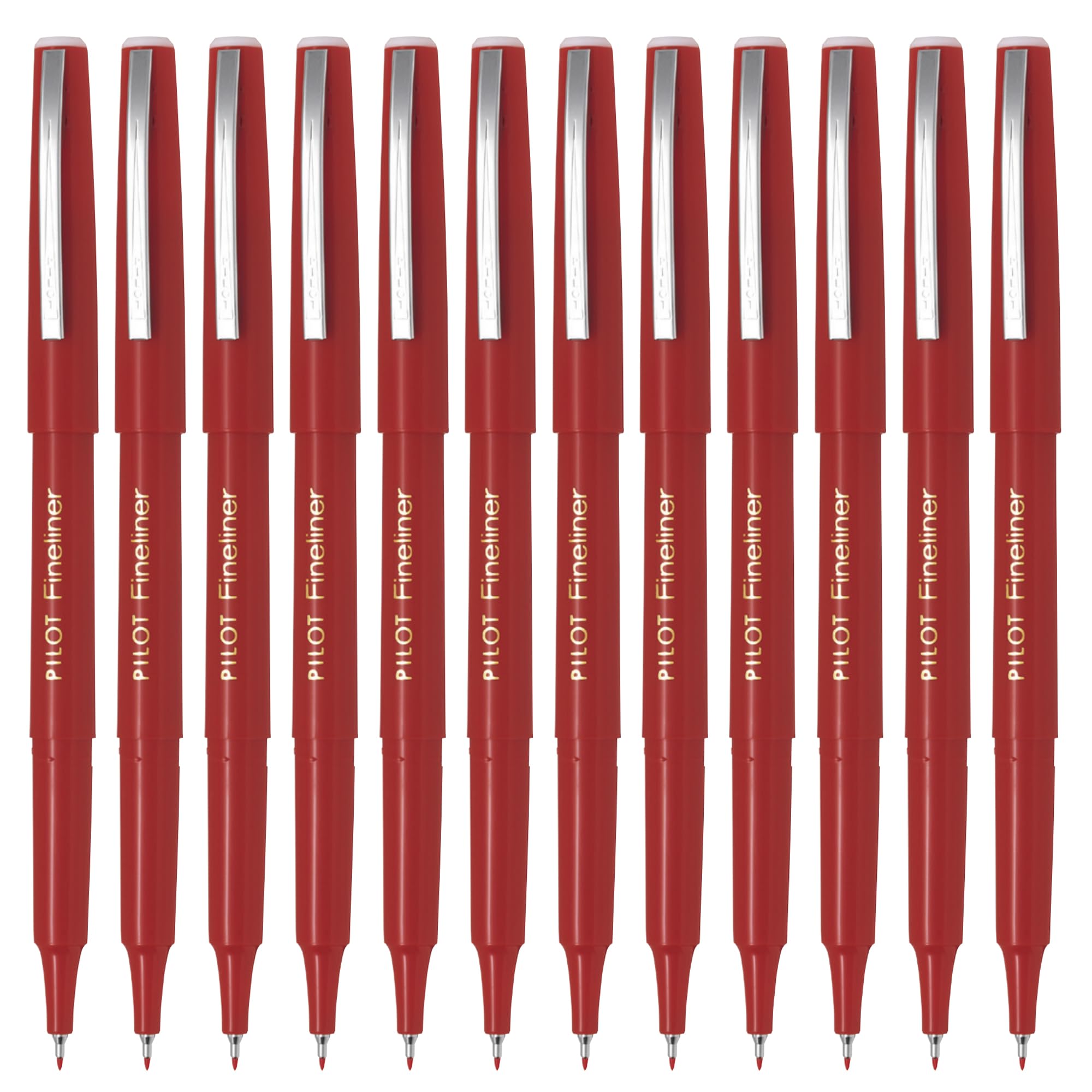 Pilot Fineliner 1.2 mm Tip - Red, Box of 12