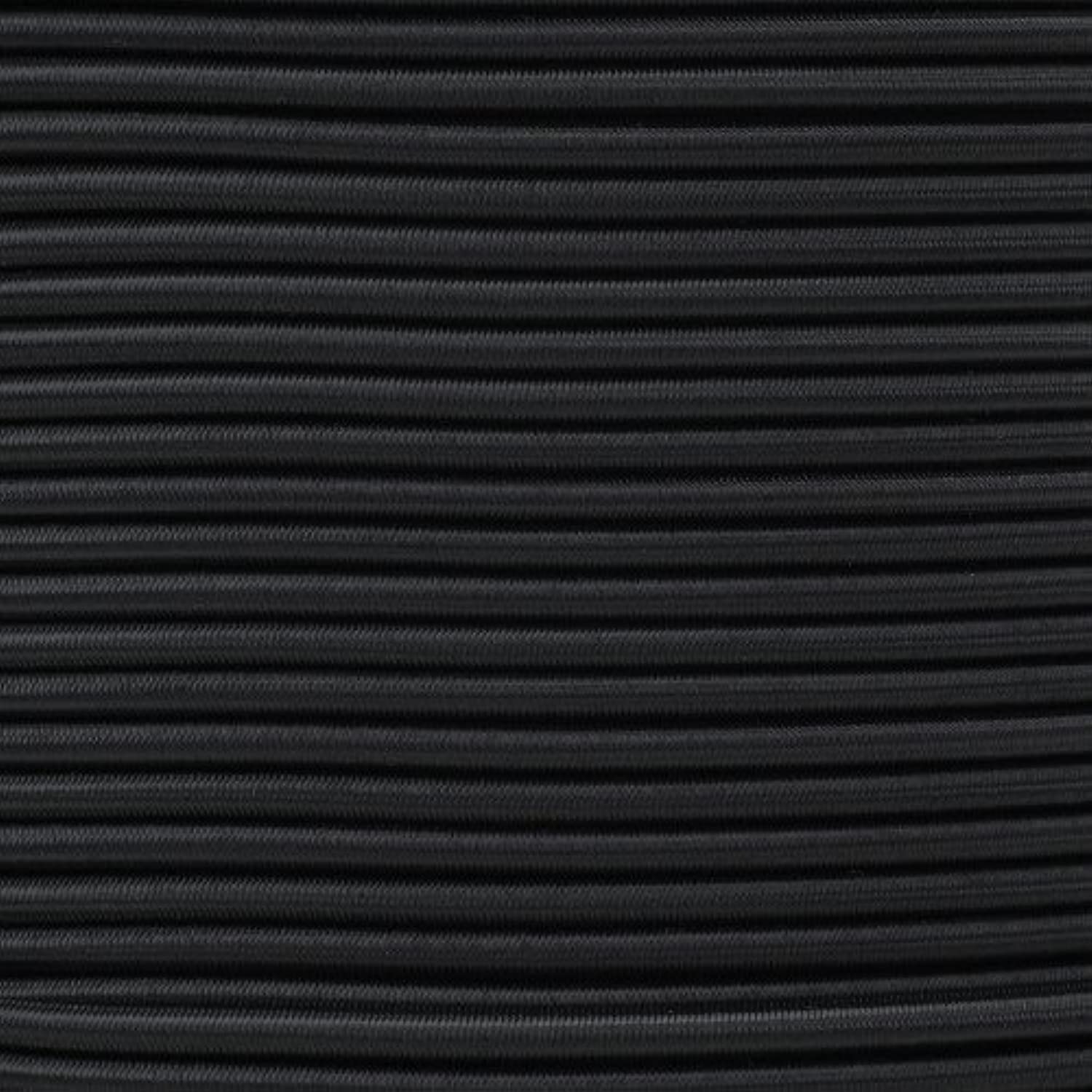 Paracord Planet 3/16 Inch Elastic Bungee Nylon Shock Cord (Black, 10 Feet)