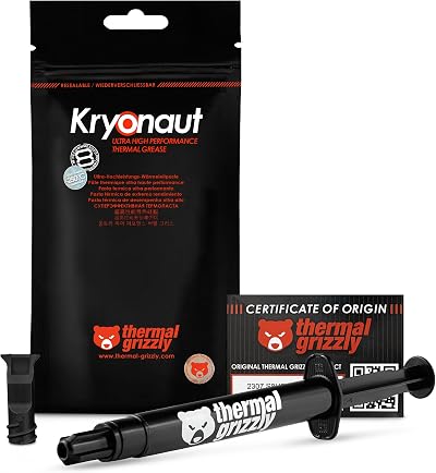 Thermal Grizzly Kryonaut 5.55g Thermal Paste High Conductivity 12.5 W/mK