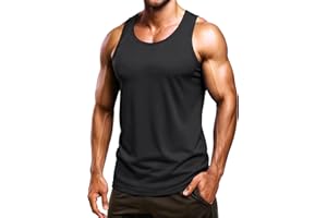 Boladeci Men's Tank Tops UPF 80+ Muscle Shirts Sun Protection Sleeveless Moisture Wicking Quick Dry Workout Gym Shirt