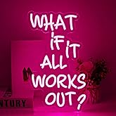 Ebdobgbs What If It All Works Out Neon Sign Led Neon Lights Neon Signs for Wall Decor Light Up Sign for Birthday Party Club Gift