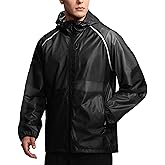 SWISSWELL Mens Cycling Rain Jacket Waterproof Lightweight Windbreaker Jackets for Men Raincoat with Hood