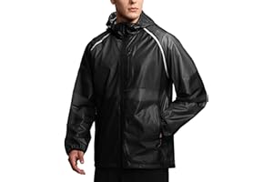 SWISSWELL Mens Cycling Rain Jacket Waterproof Lightweight Windbreaker Jackets for Men Raincoat with Hood