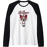 Dr. Pepper Christmas Red Bow Soda Vintage Raglan Baseball Tee