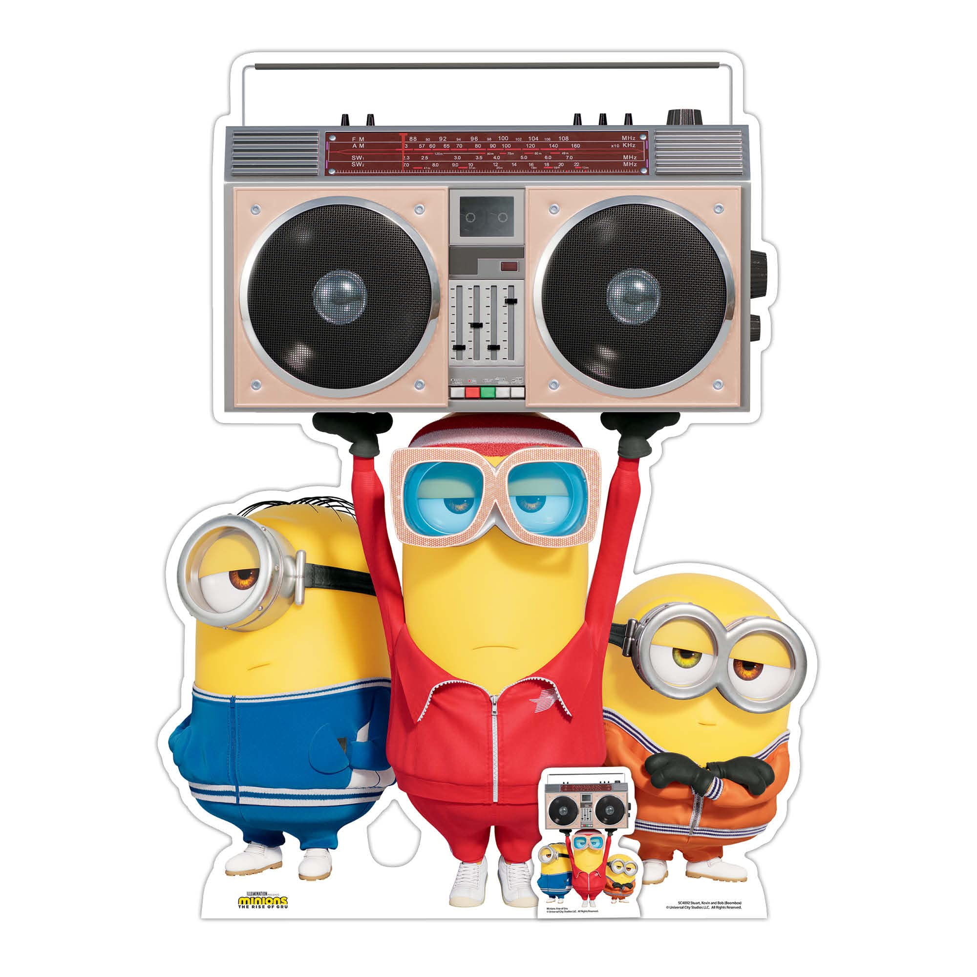 Star Cutouts SC4092 Minions with Boombox Radio Cardboard Cutout Toys, Minion Party, Room & Birthday Decorations