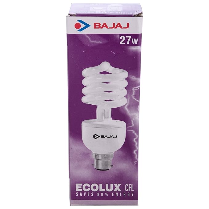 Bajaj Glass Spiral CFL (27 Watt, White)