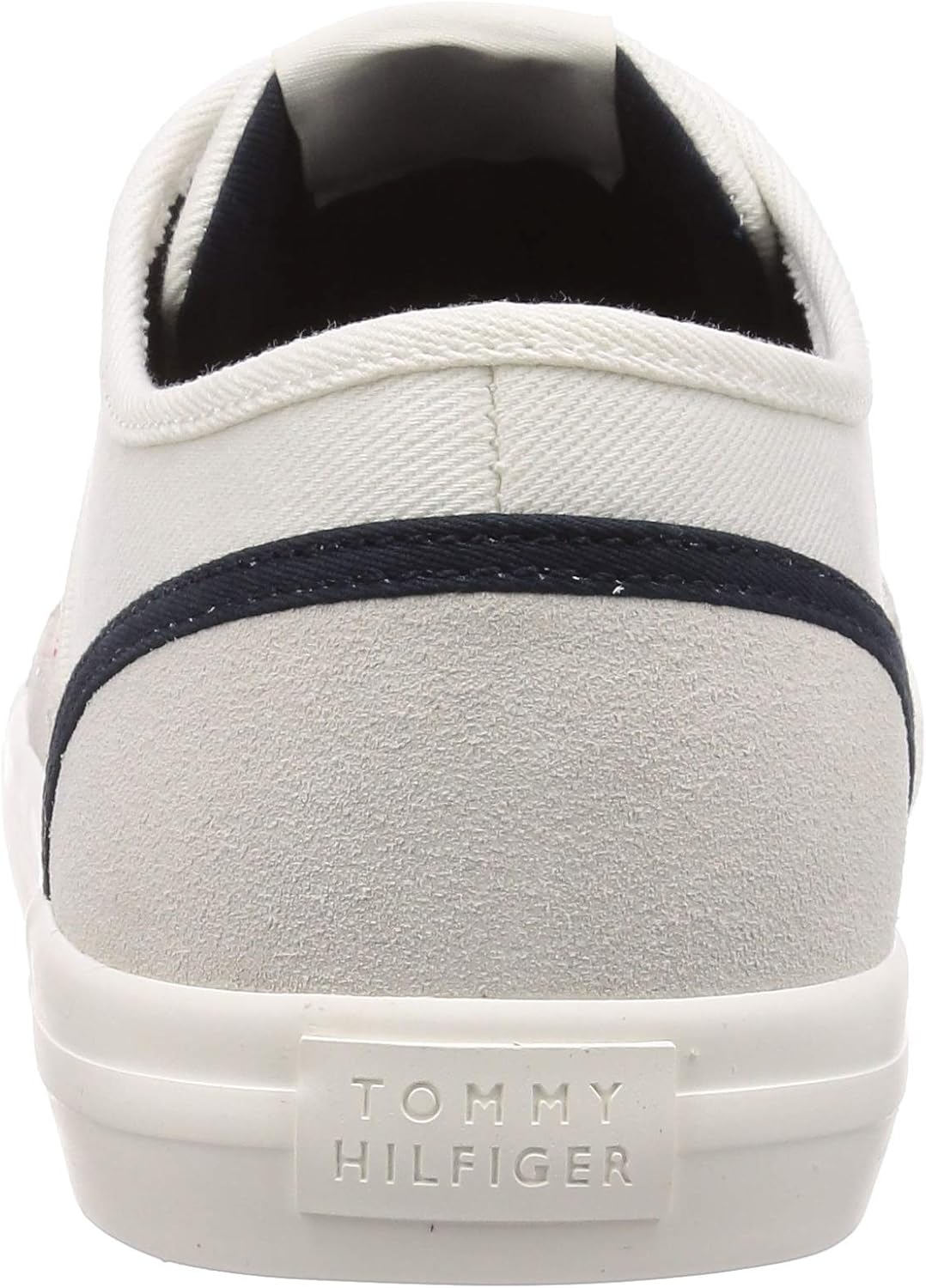 tommy hilfiger core corporate canvas trainers in white