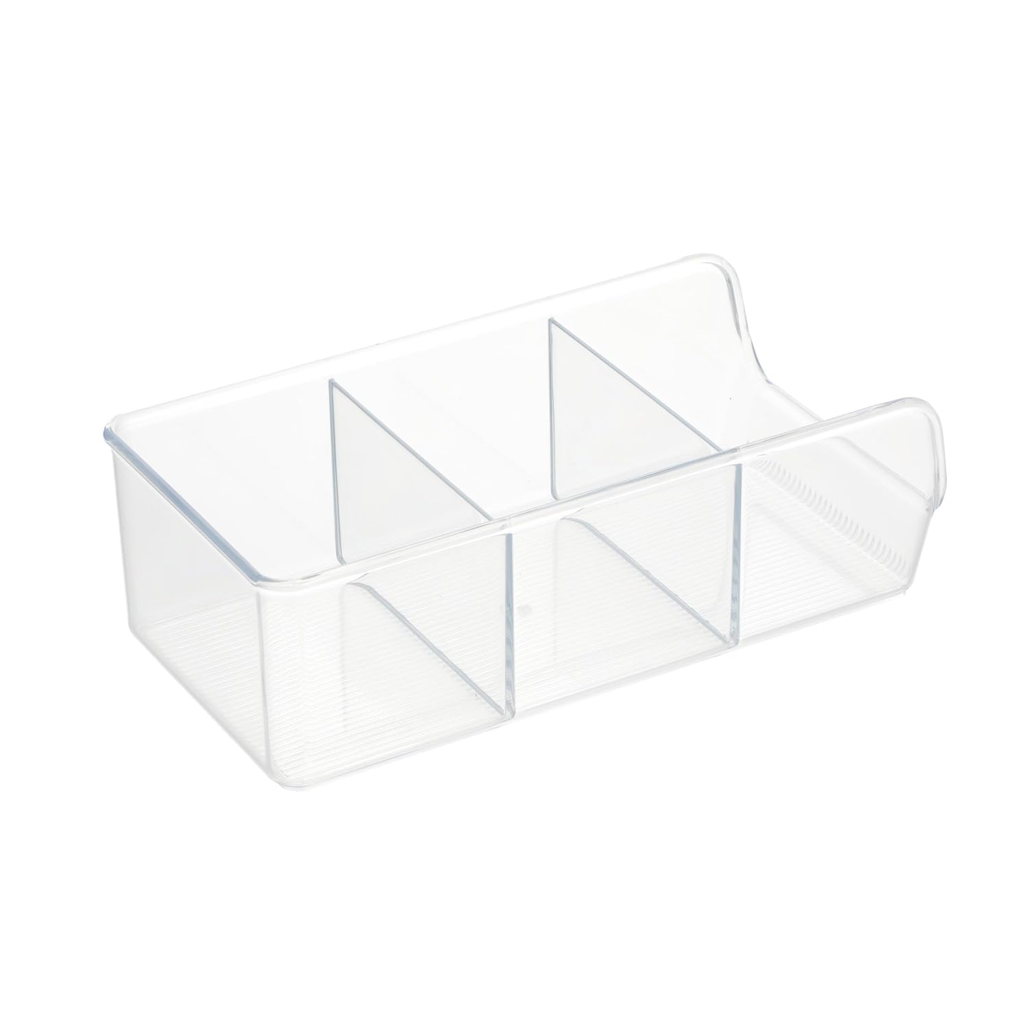 iDesign Caja transparente con 3 compartimentos, organizador ...