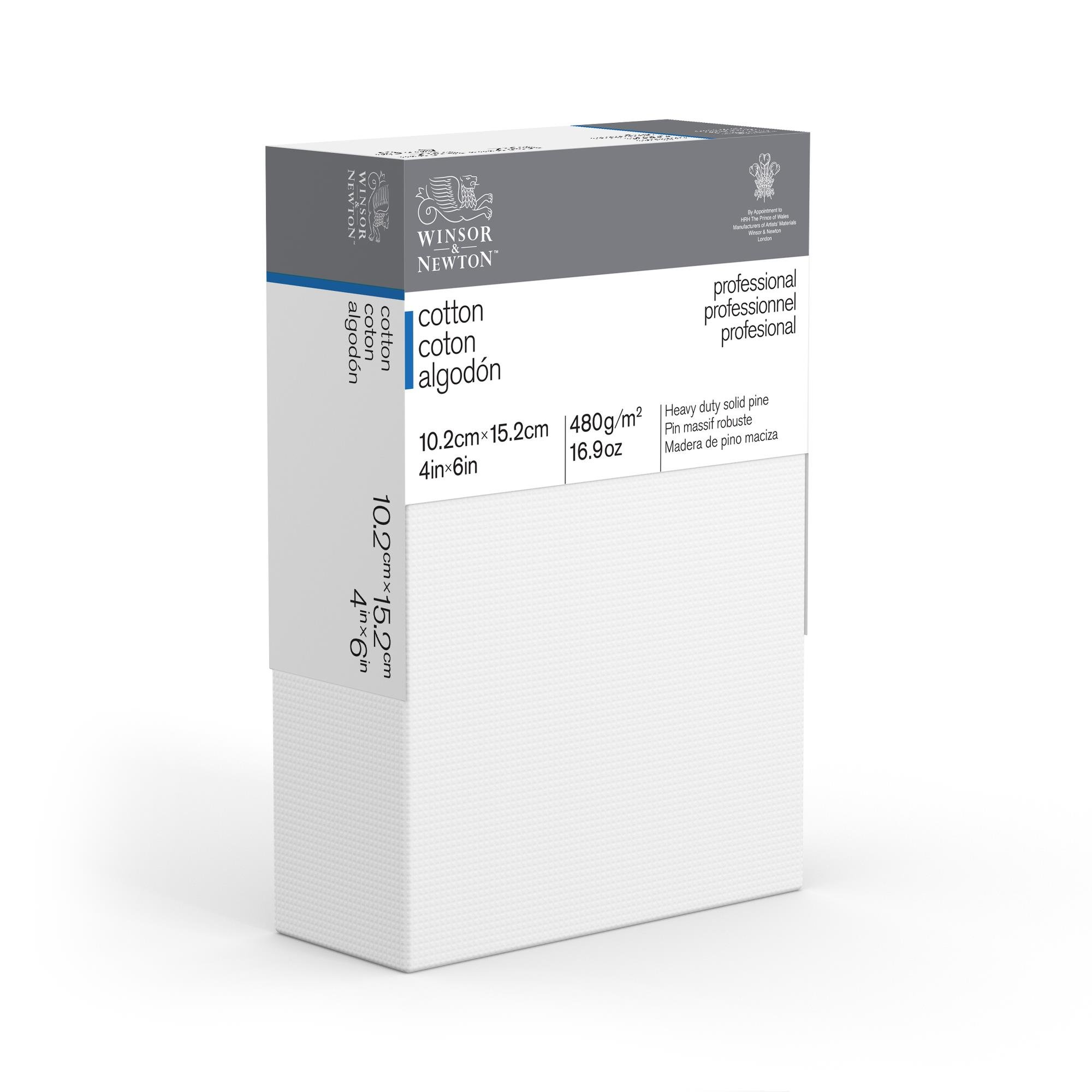 Winsor & Newton Professional Cotton Canvas, 4" x 6" Deep Edge