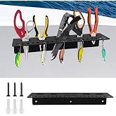 MiToBeLe Fishing Tool Holder for Boat,Fishing Tool Organizer for Boat,Pliers,Knives,Lures Holder for Boat,Screw Mount,Black