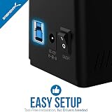Sabrent Hard Drive Docking Station SSD HDD 2.5 3.5 SATA External Enclosure USB view 6