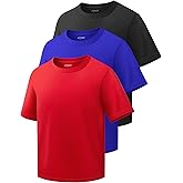 Boys Shirts Athletic Dry Fit Neon T Shirts Short Sleeve Kids Youth Moisture Wicking Quick Dry Sports Training Performance Tee