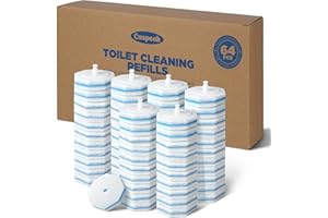 CASPEAK 64 Count Toilet Wand Refills for Clorox Toilet Wand, 5X Cleaning Power Toilet Bowl Cleaners with Exclusive Formula, High-Density Disposable Toilet Brush Scrubber - No Falling Apart, Fresh Fragrance