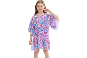 WAWSAM Beach Cover Up for Girls Unicorn Swim Cover Up Chiffon Baby Bathing Suit Coverup quick dry Swimsuit Tunic Dress for Toddler