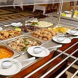 6PCS Serving Spoons and Forks set- Solid Spoon x