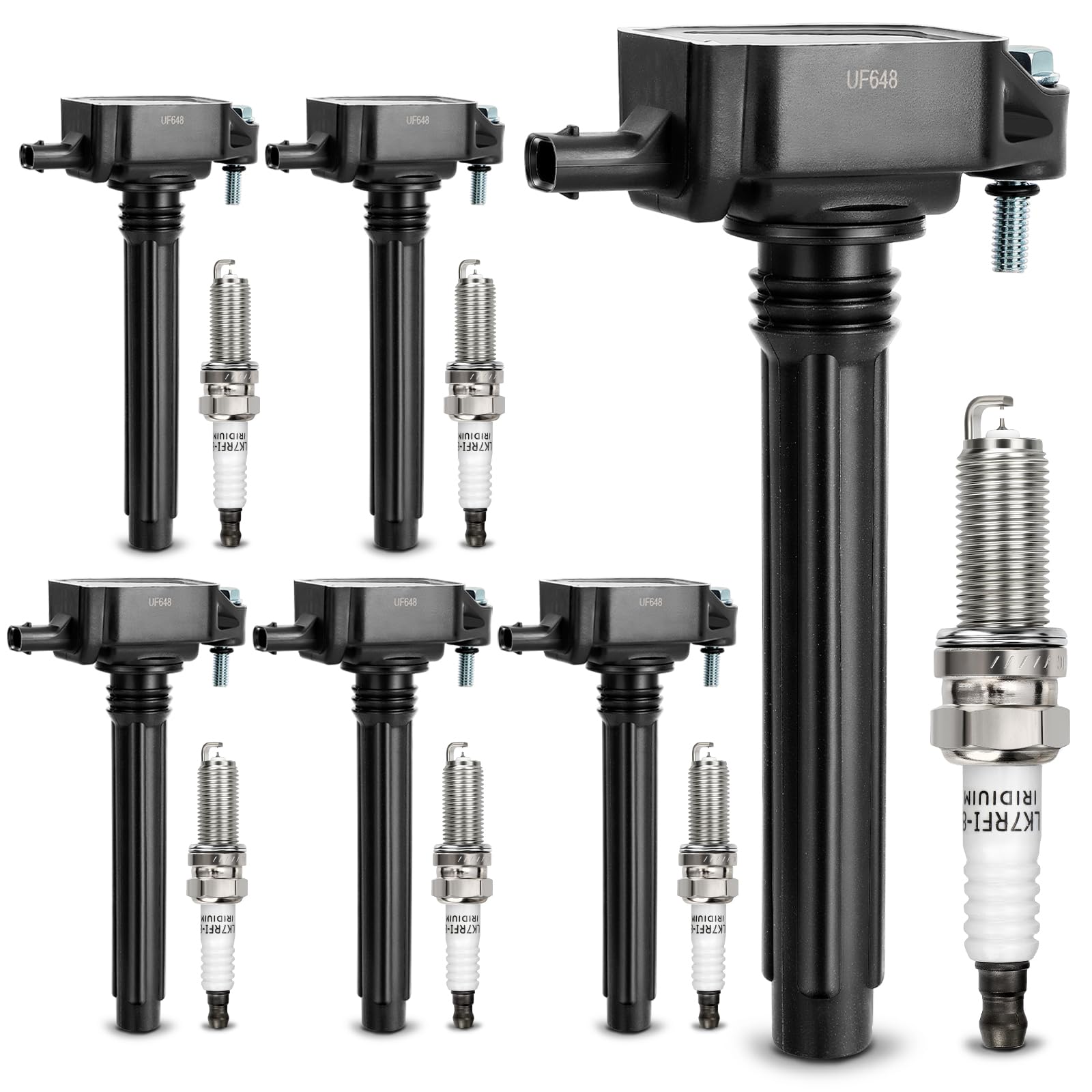 Photo 1 of UF648 Ignition Coil &97390 Double Iridium Spark Plug For Chrysler 200 300 TOWN & COUNTRY/Dodge Avenger Challenger Charger Durango Grand Caravan Journey/Jeep Wrangler/Ram 1500 2500 3500 C1791 UF648