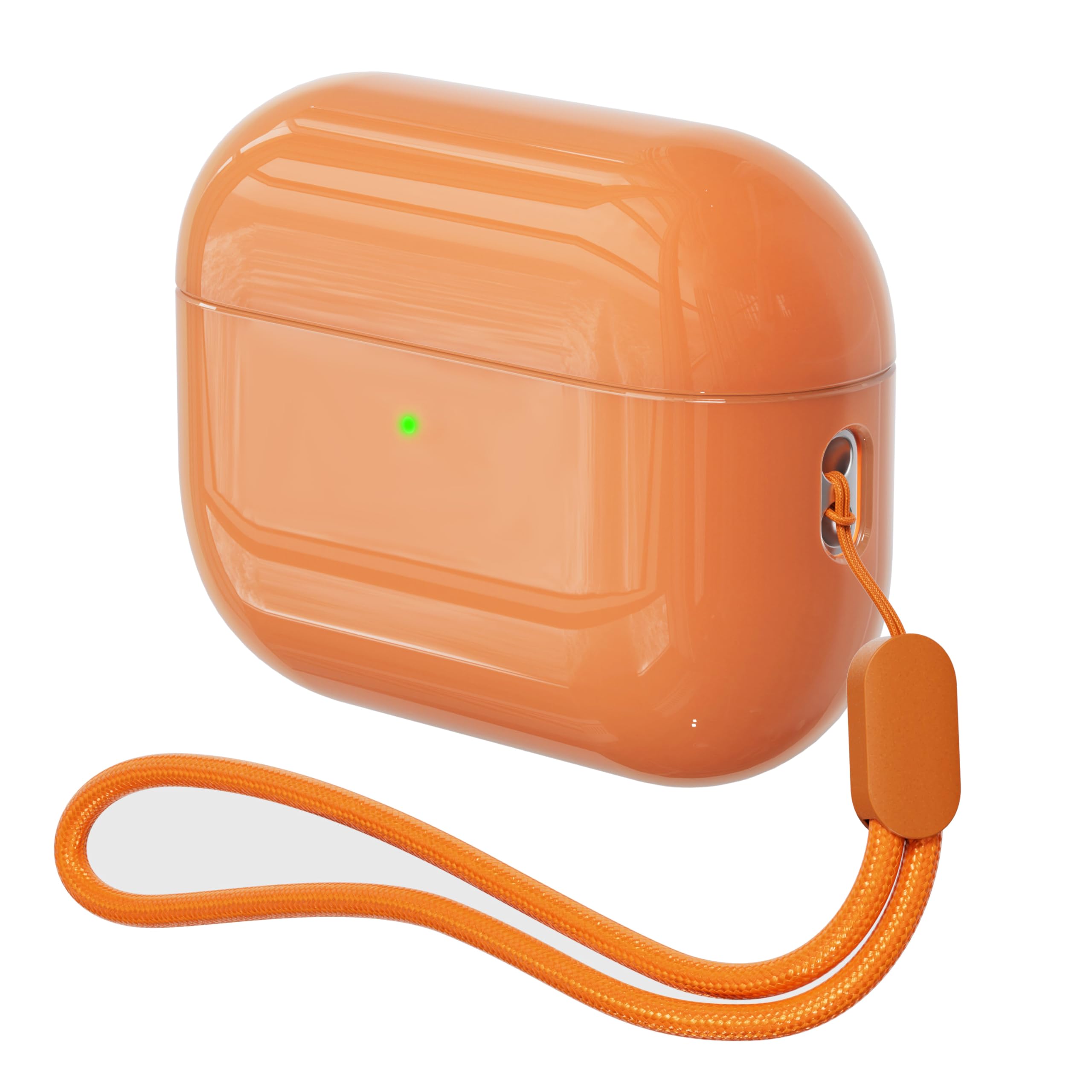Photo 1 of Case for AirPods Pro 3 Never-Sretch-Out DamonLight Shock-Proof Protective Semi Hard Silicone Case Compatible with Apple Airpods Pro 3rd Generation (Orange)