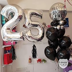 Silver 23 Number Balloons, 40 Inch Giant Number 23