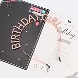 DRESHOW Birthday Girl Tiara Headband & Sash Set Princess Crown Rhinestone Women view 6