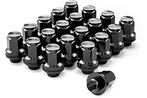 YIZBAP 20PCS 14x1.5 Lug Nuts Black, M14x1.5 OEM Factory Mag Washer Style Lug Nuts 1.77" Tall 7/8'' (22mm) Hex for Sequoia Landcruiser Tundra LX470 LX480