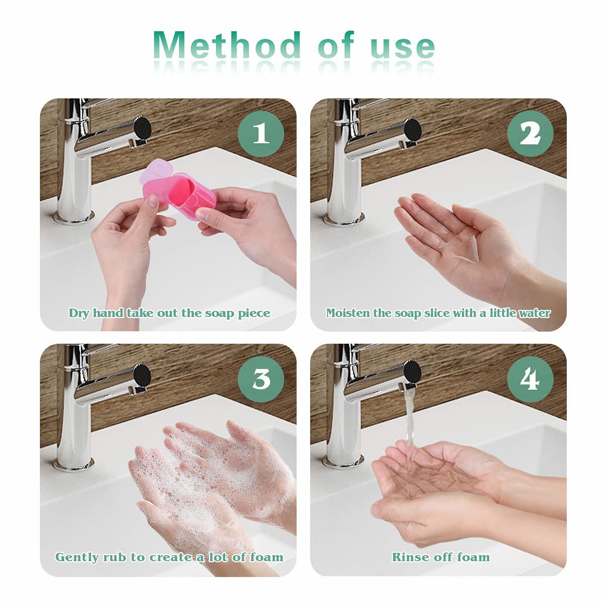 Bamsod 12 Boxes (240 Sheets) Mini Hand Soap Sheets Soap Paper Sheets Portable Disposable Travel Scented Bath Slice Sheet Foaming Paper Soap Confetti Slide Flakes for Travel and Outdoor