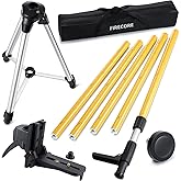Firecore 12 Ft./3.6M Professional Telescoping Pole with Tripod and 1/4-Inch by 20-Inch Laser Mount for Rotary and Line Lasers